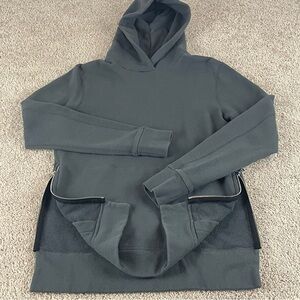 John Elliott Hoodie Size 2 Slim (Fits men’s Small) Side Zips Gray Sweatshirt F